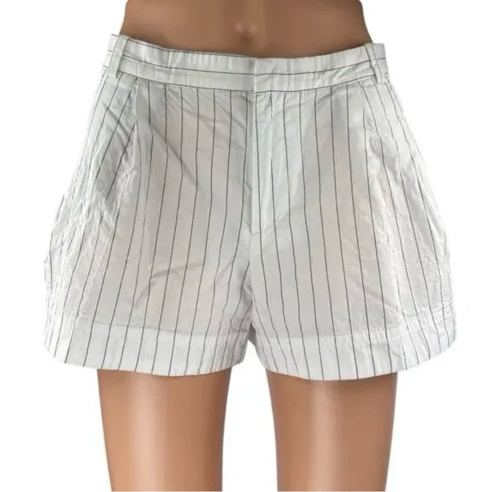 Zara Women's White Striped Shorts
